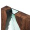 Pair of 10 and 12-Inch Wood and Glass Inlay Vases - Merging the Natural Warmth and Texture of Wood with the Elegance and Color of Glass, Perfect for Enhancing Home Decor, Office Desk and Kitchen Table